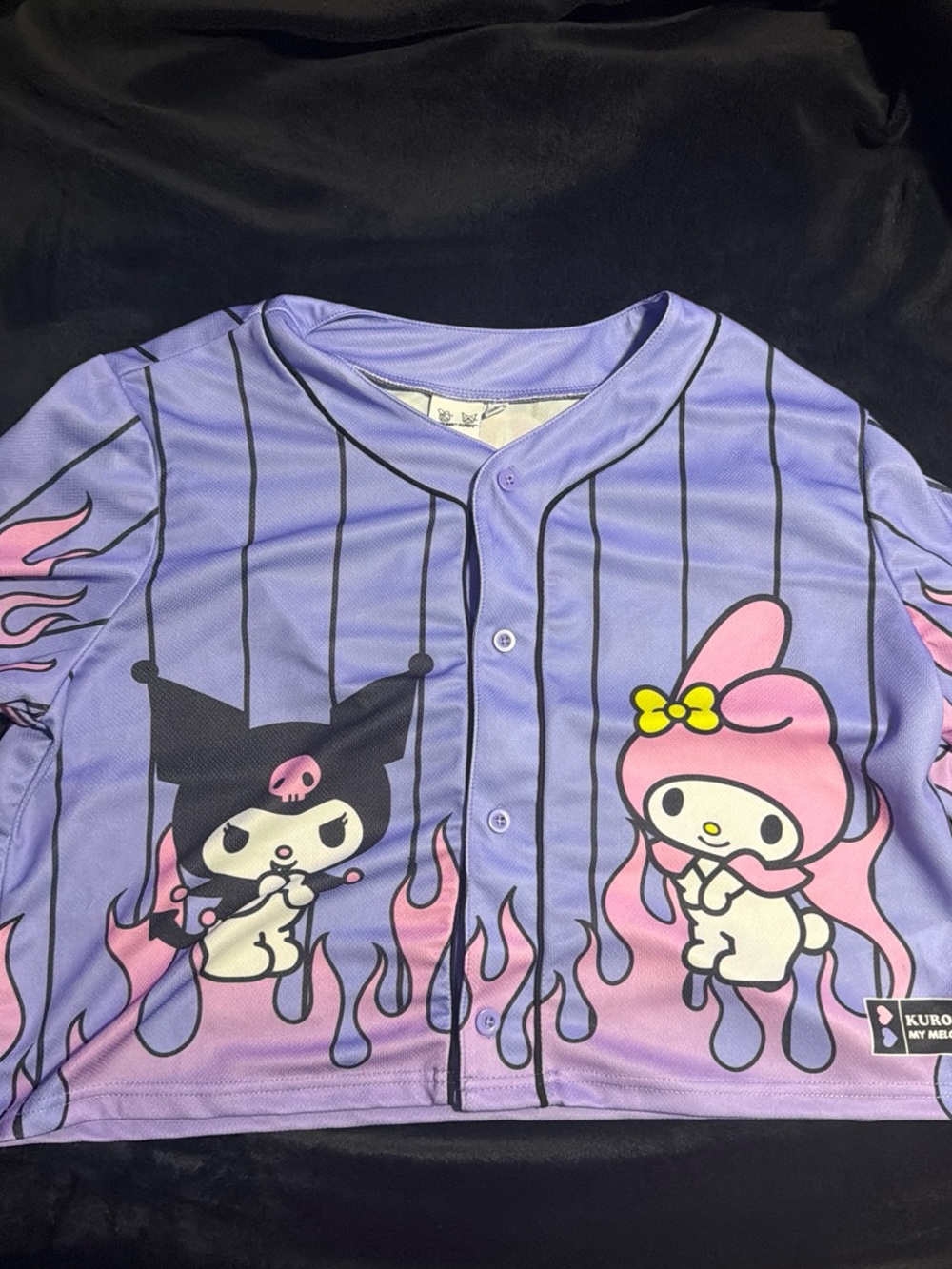 Sanrio purple Kuromi & My Melody Button-Up Jersey